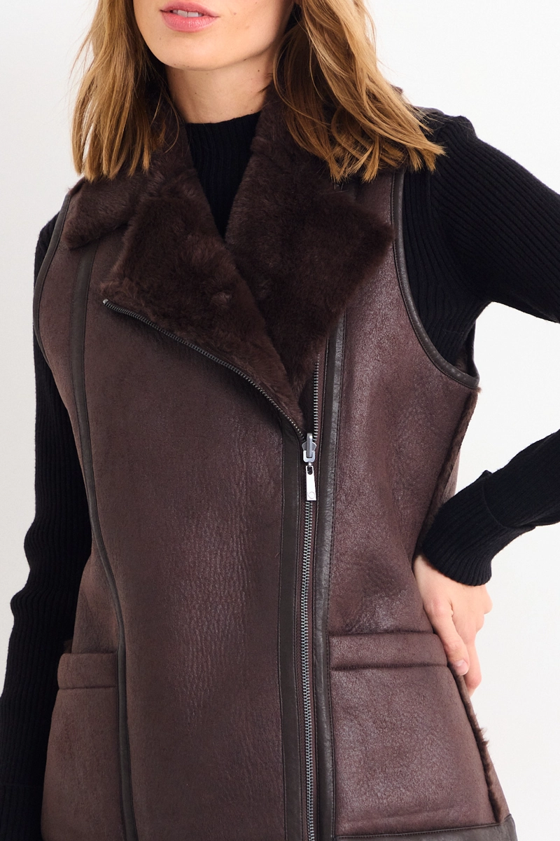 CHAQUETA LISA CAFE  MUJER IO - 2