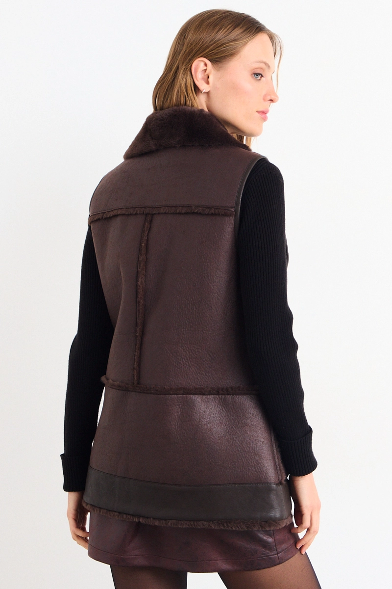 CHAQUETA LISA CAFE  MUJER IO - 3