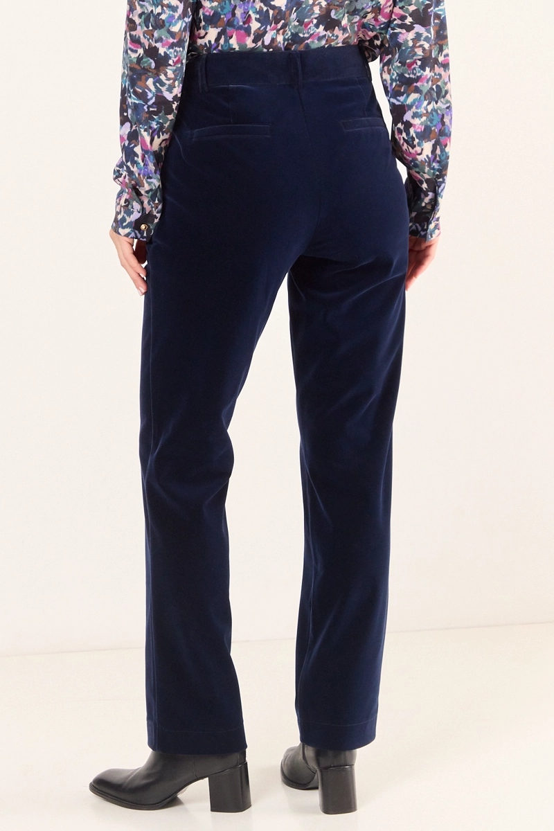 PANTALON TERCIOPELO AZUL MUJER MAGRIFFE - 4