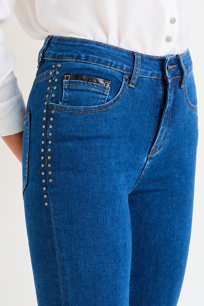 SKINNY JEANS AZUL MARINO MUJER ASH - 2