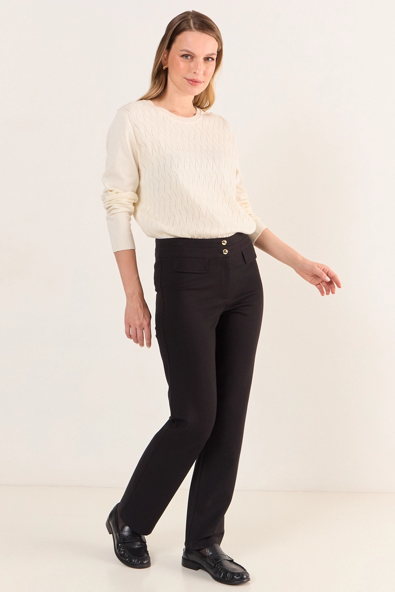 CALZA RECTA NEGRO MUJER MAGRIFFE - 5