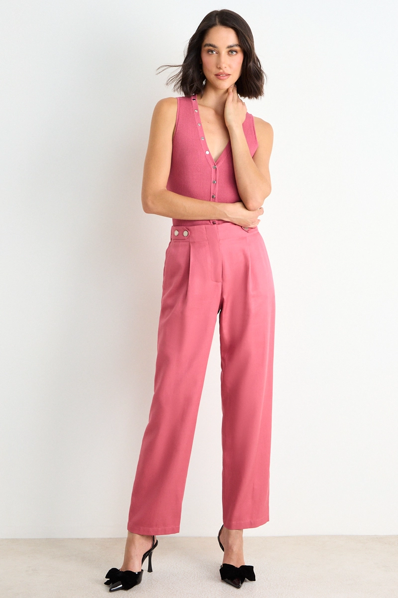 PANTALON MODA LISO ROSADO MUJER ASH - 1
