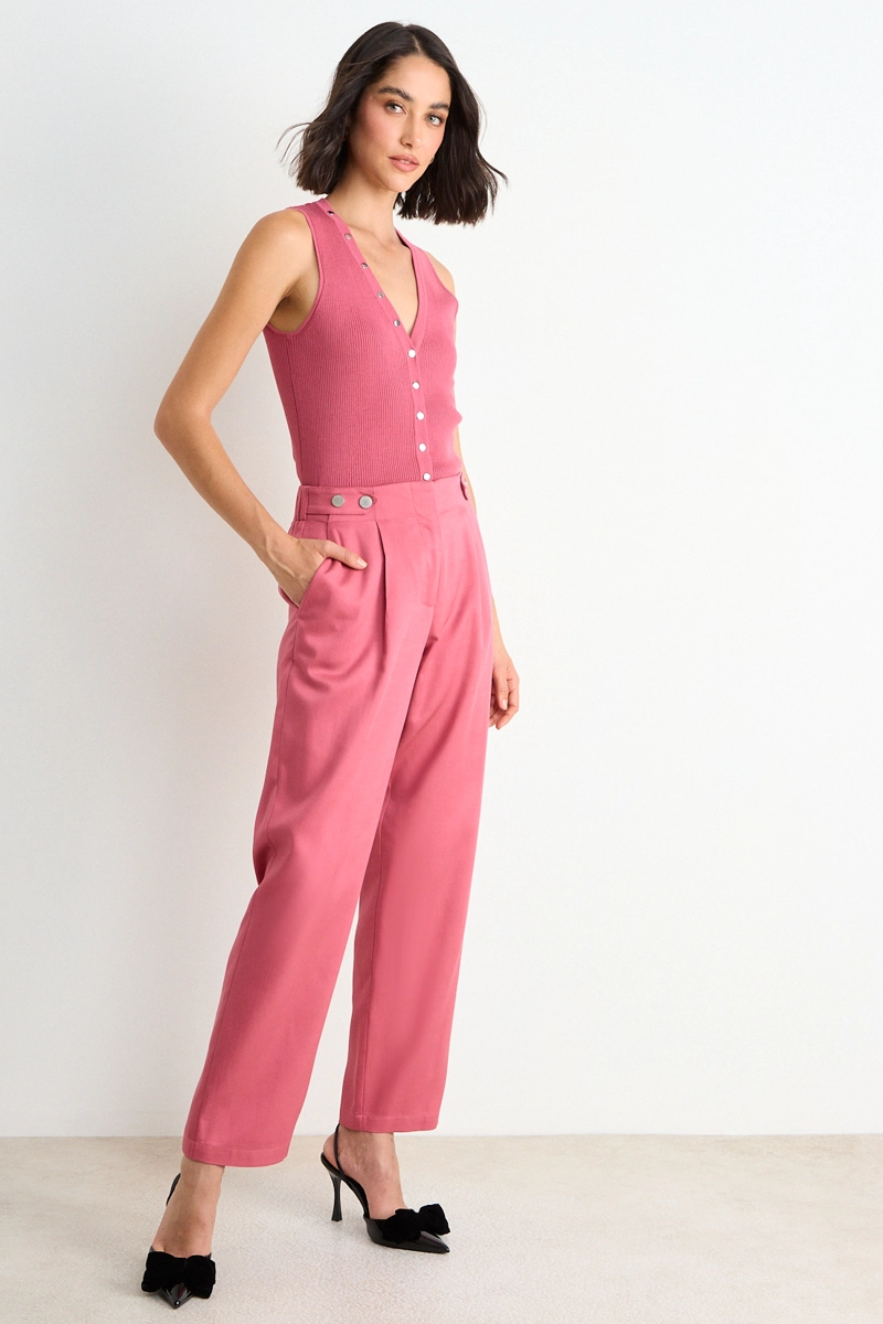 PANTALON MODA LISO ROSADO MUJER ASH - 5