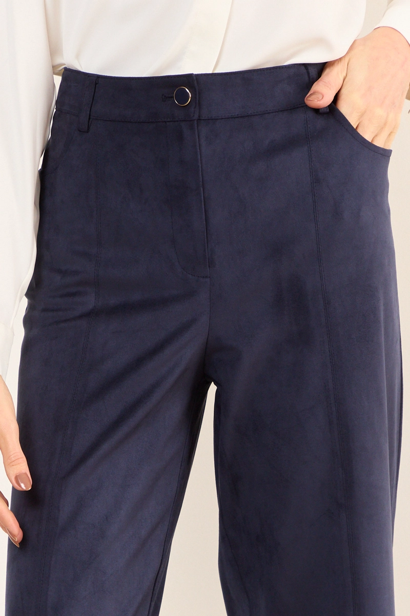 PANTALON SUEDE AZUL MUJER MAGRIFFE - 3