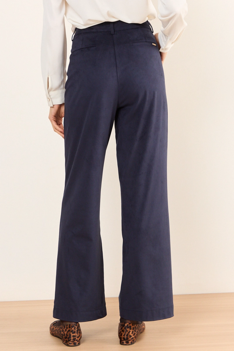 PANTALON SUEDE AZUL MUJER MAGRIFFE - 4