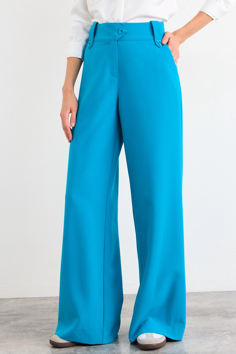 PANTALON LISO CELESTE MUJER IO - 3