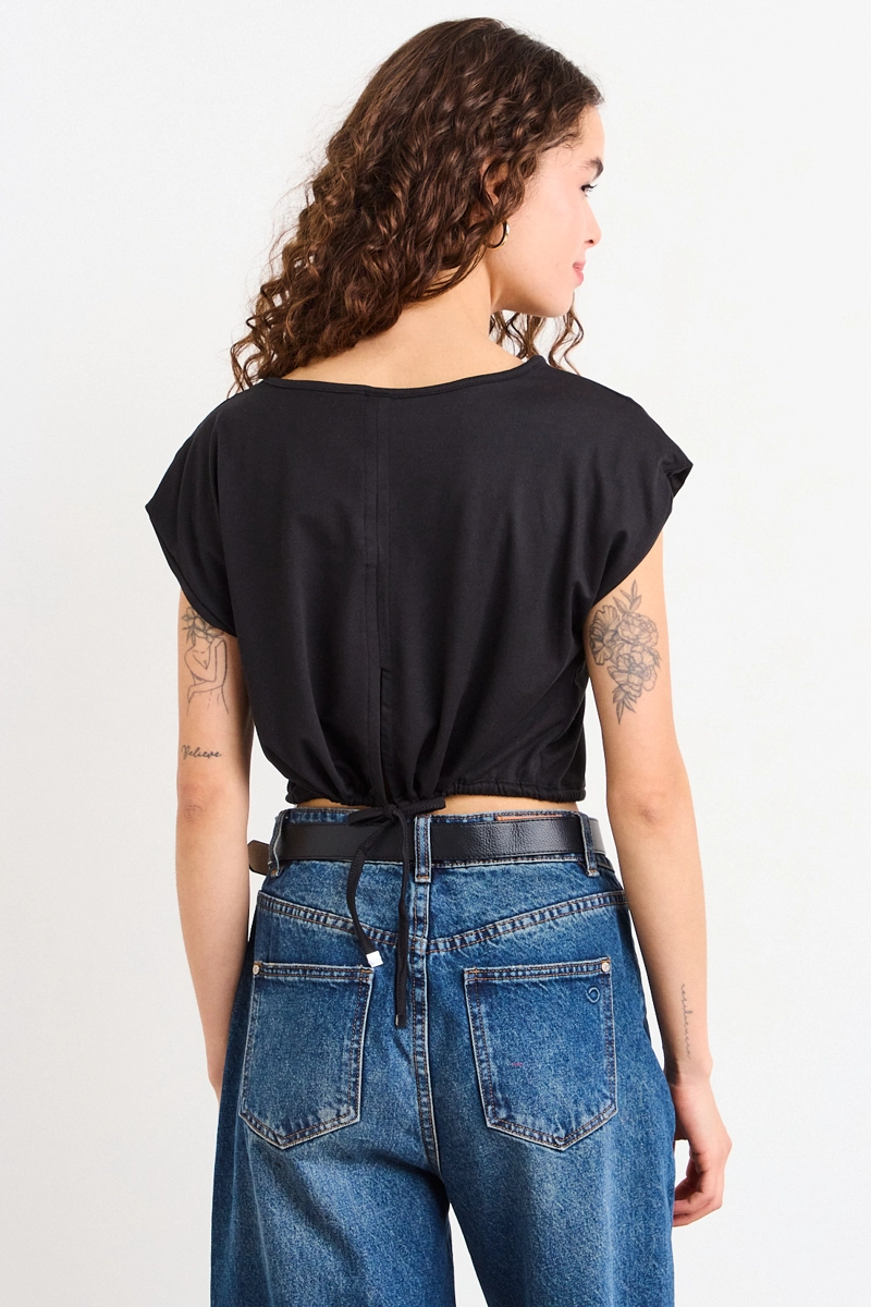 POLERA LISA NEGRO MUJER IO - 2