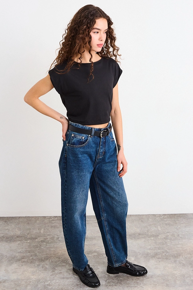 POLERA LISA NEGRO MUJER IO - 5