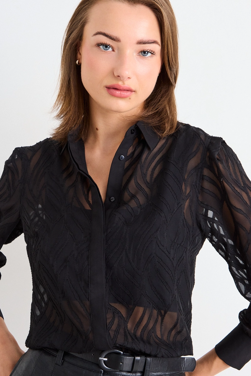 BLUSA LISA NEGRO MUJER IO - 1