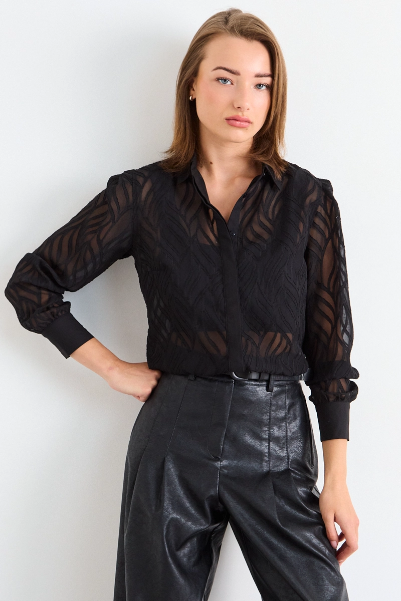 BLUSA LISA NEGRO MUJER IO - 2