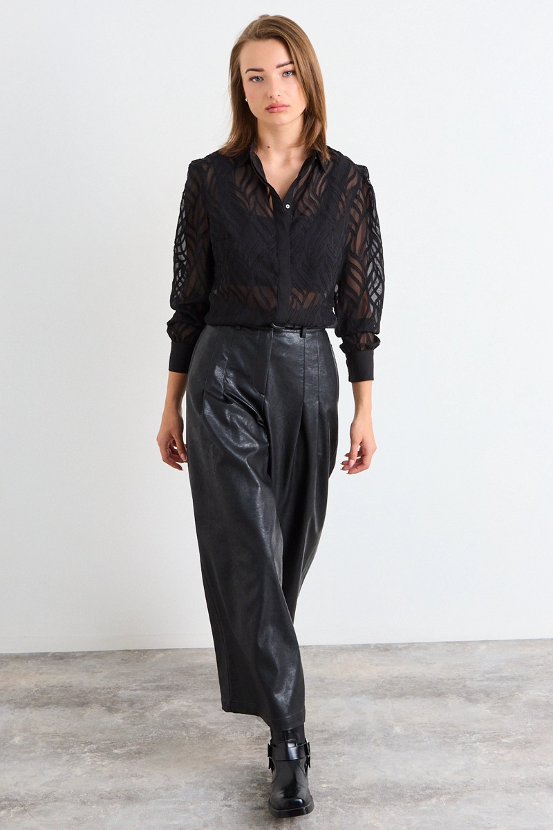 BLUSA LISA NEGRO MUJER IO - 5