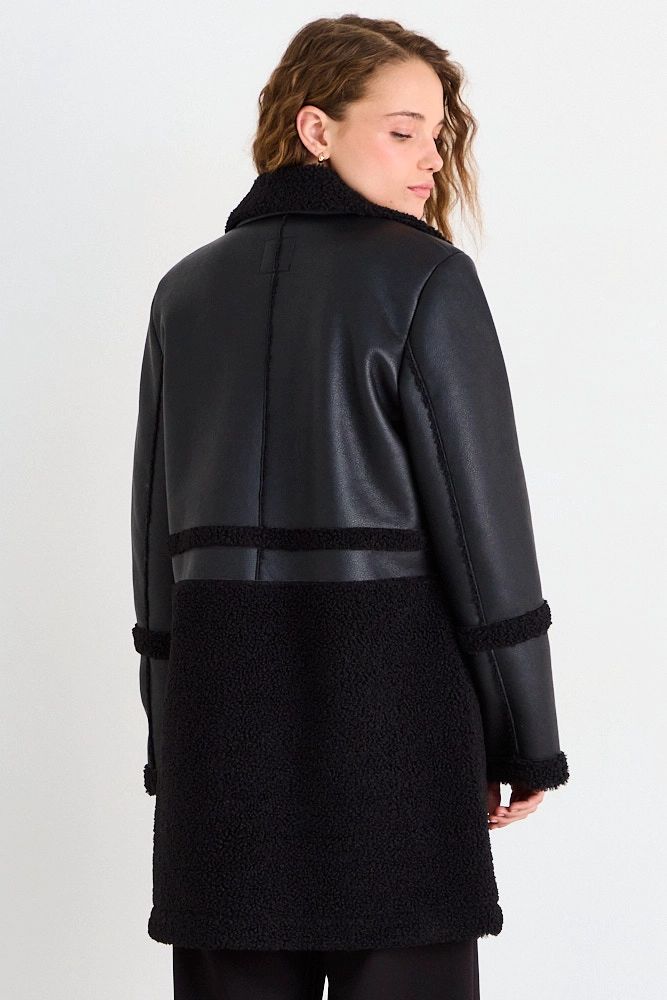 CHAQUETA LISA NEGRO MUJER IO - 3