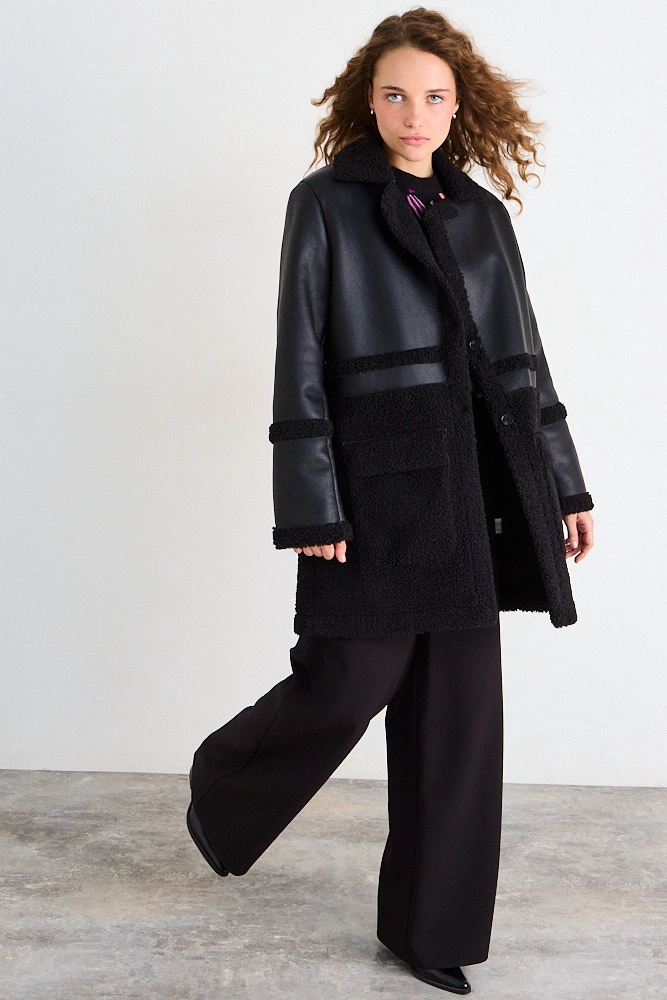 CHAQUETA LISA NEGRO MUJER IO - 4