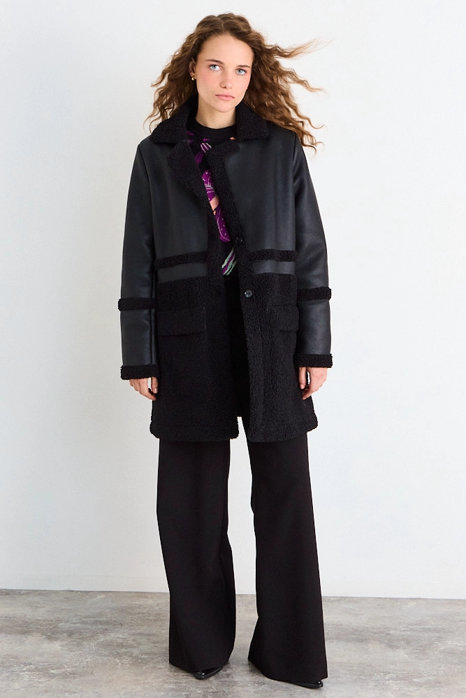 CHAQUETA LISA NEGRO MUJER IO - 5