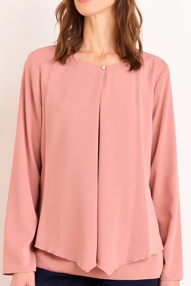 BLUSA LISA ROSADO MUJER MAGRIFFE - 2