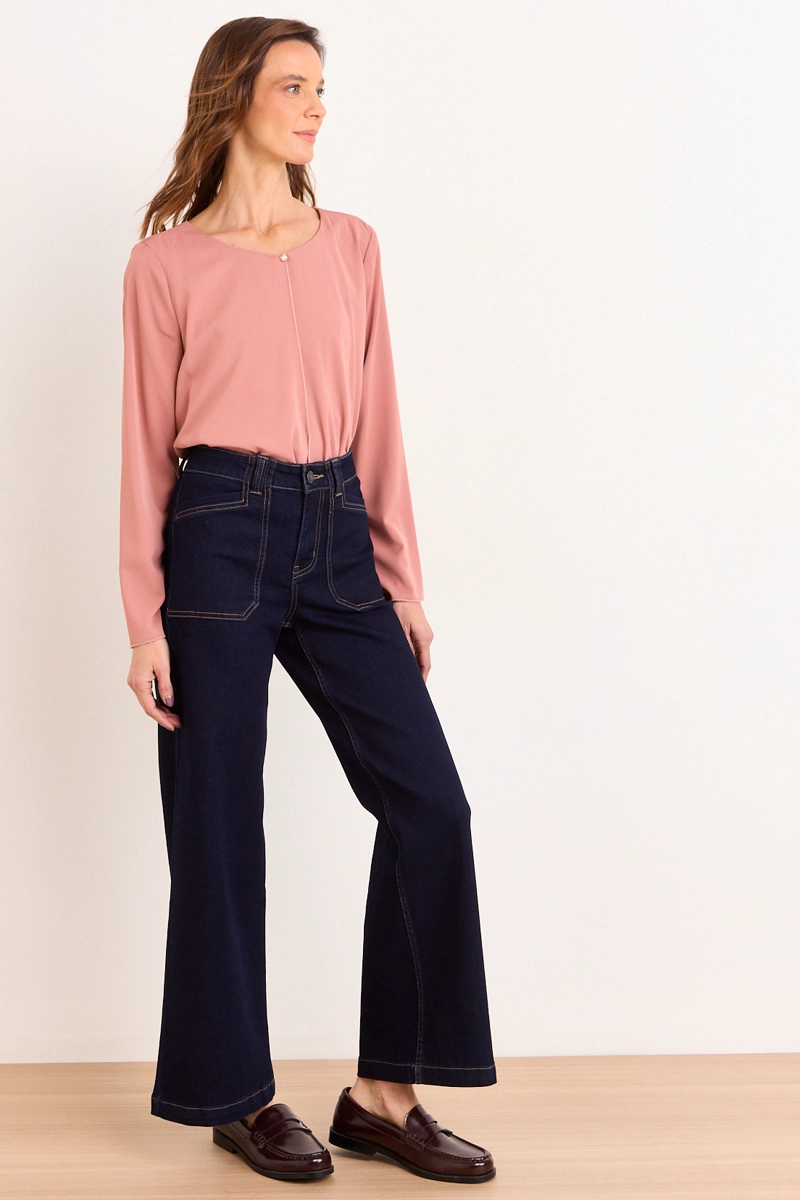 BLUSA LISA ROSADO MUJER MAGRIFFE - 5