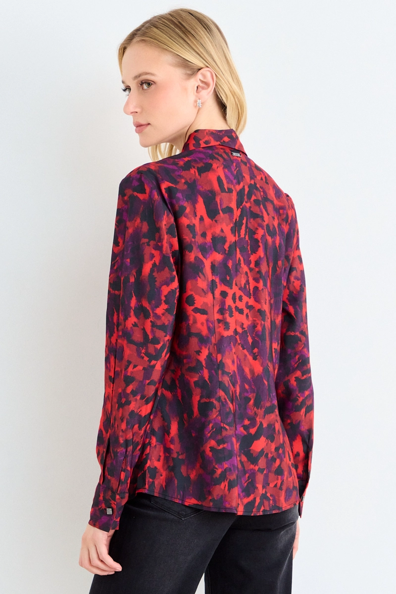 BLUSA PRINT CAMISERA ROJO MUJER ASH - 3