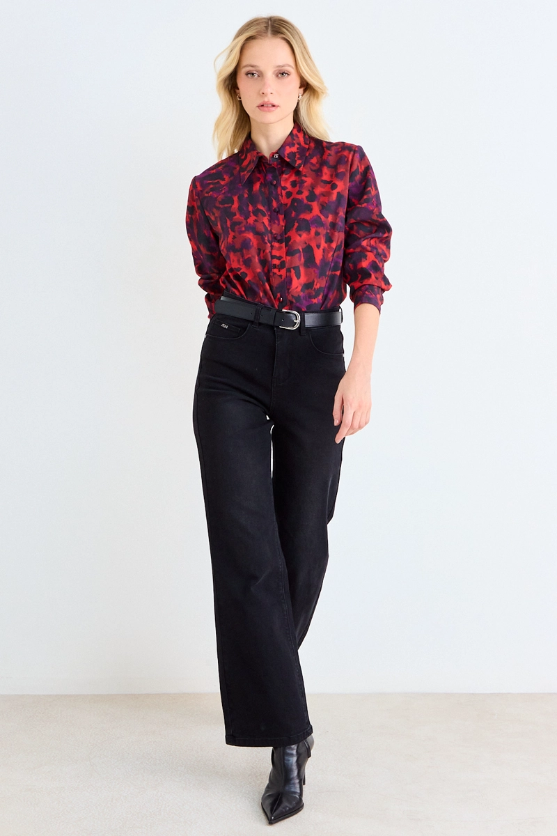 BLUSA PRINT CAMISERA ROJO MUJER ASH - 4