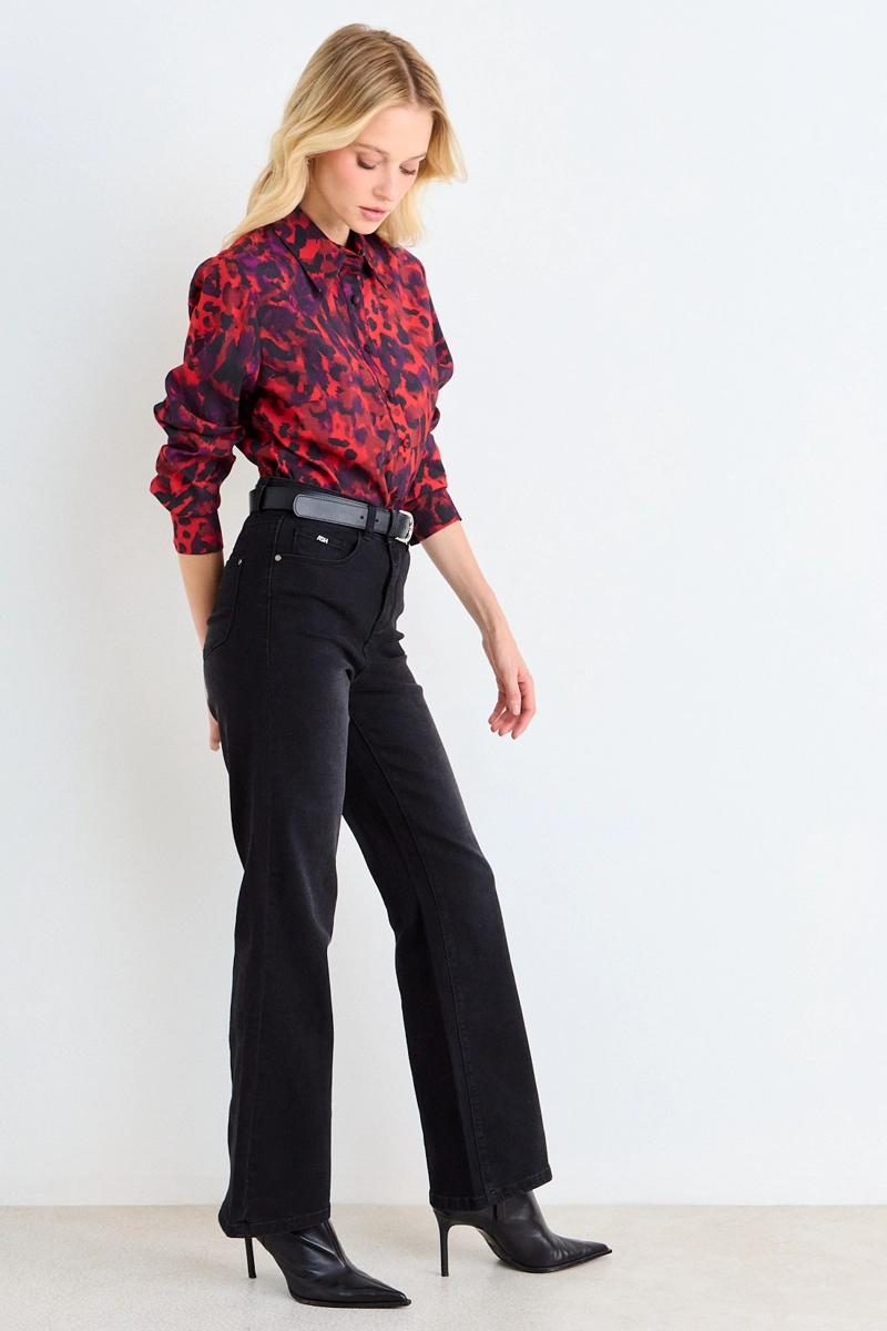 BLUSA PRINT CAMISERA ROJO MUJER ASH - 5