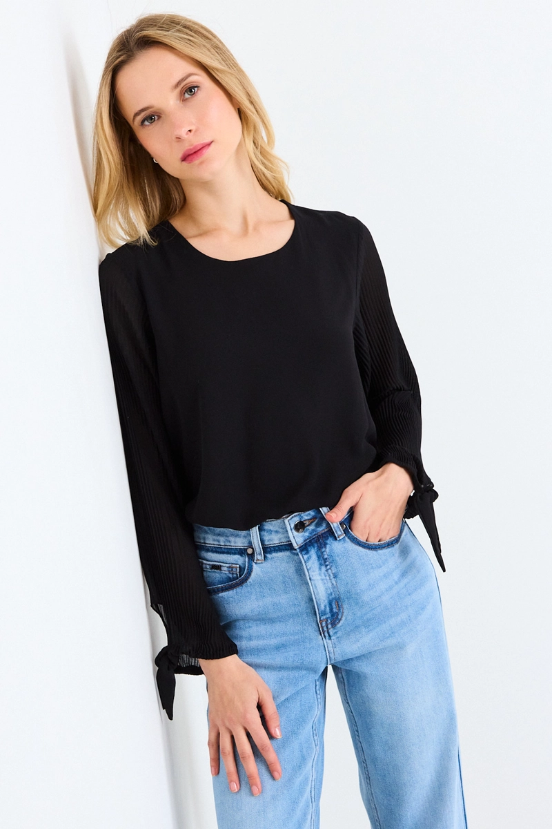 BLUSA LISA NEGRO MUJER ASH - 2