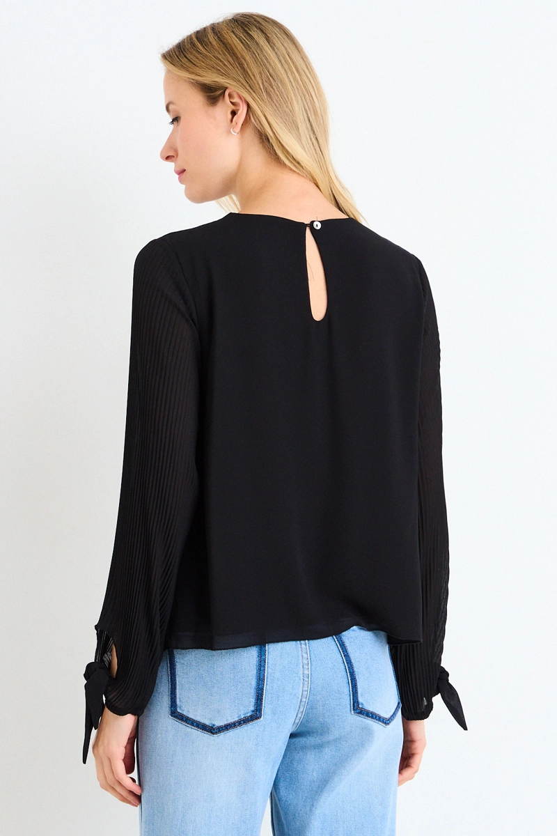 BLUSA LISA NEGRO MUJER ASH - 3