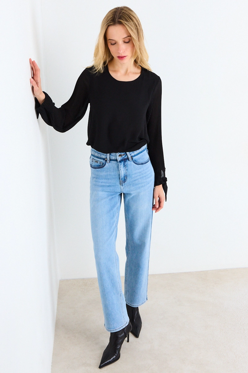 BLUSA LISA NEGRO MUJER ASH - 4