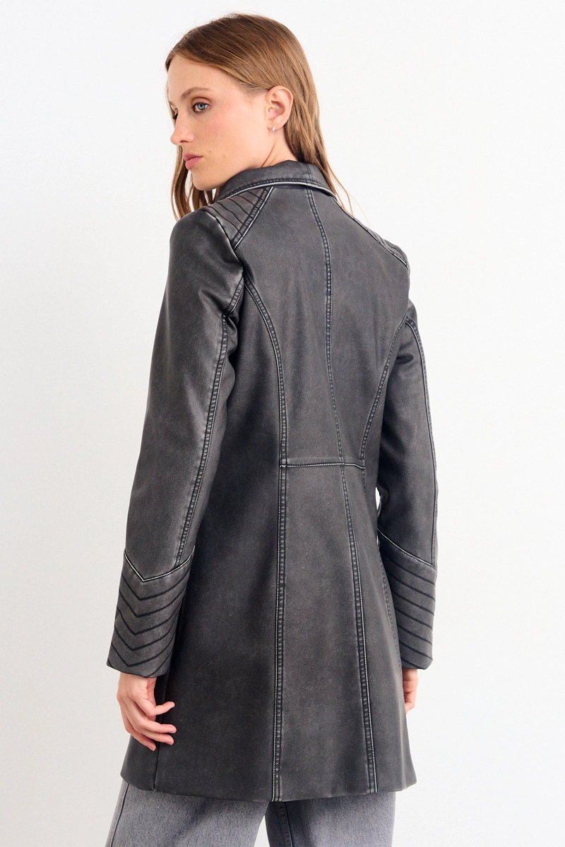 TRENCH LISO NEGRO MUJER IO - 3