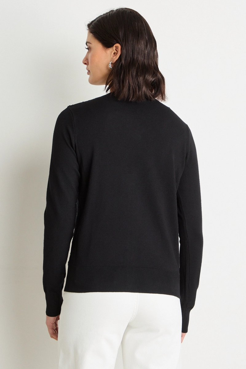 CHALECO LISO NEGRO MUJER ASH - 3