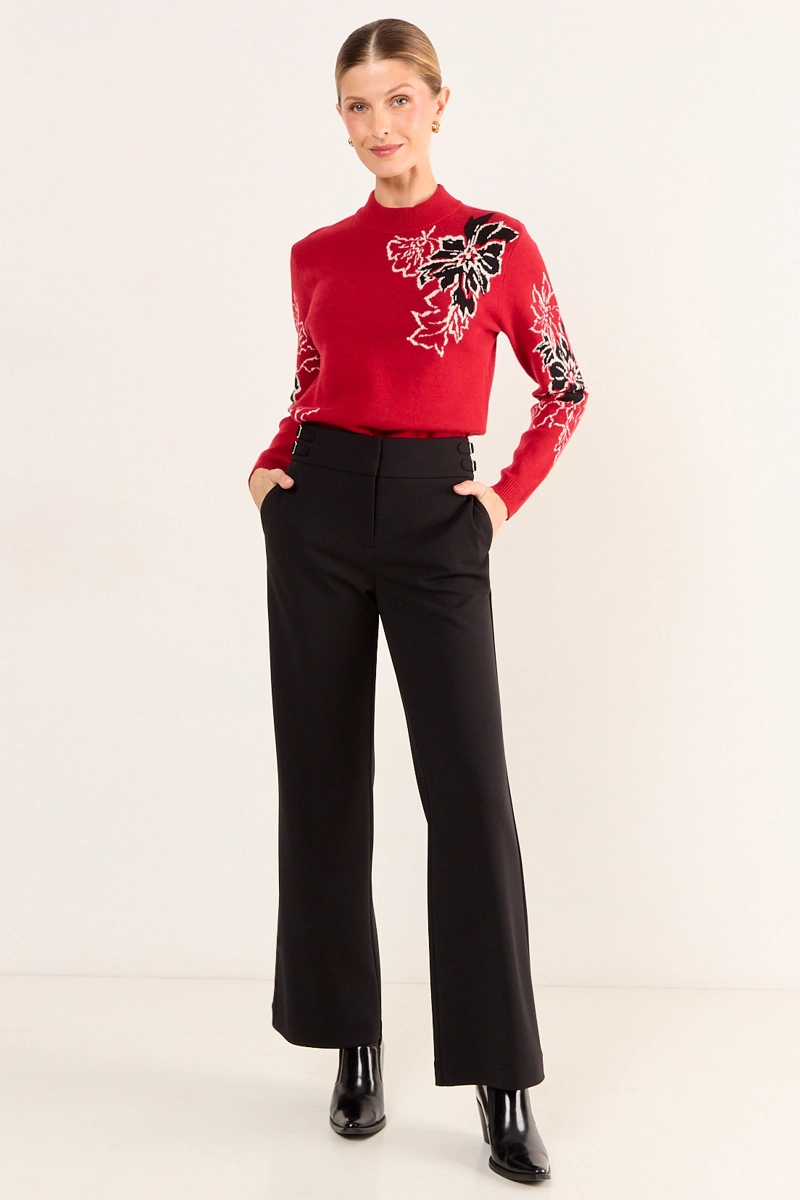 PANTALON WIDE NEGRO MUJER MAGRIFFE - 1