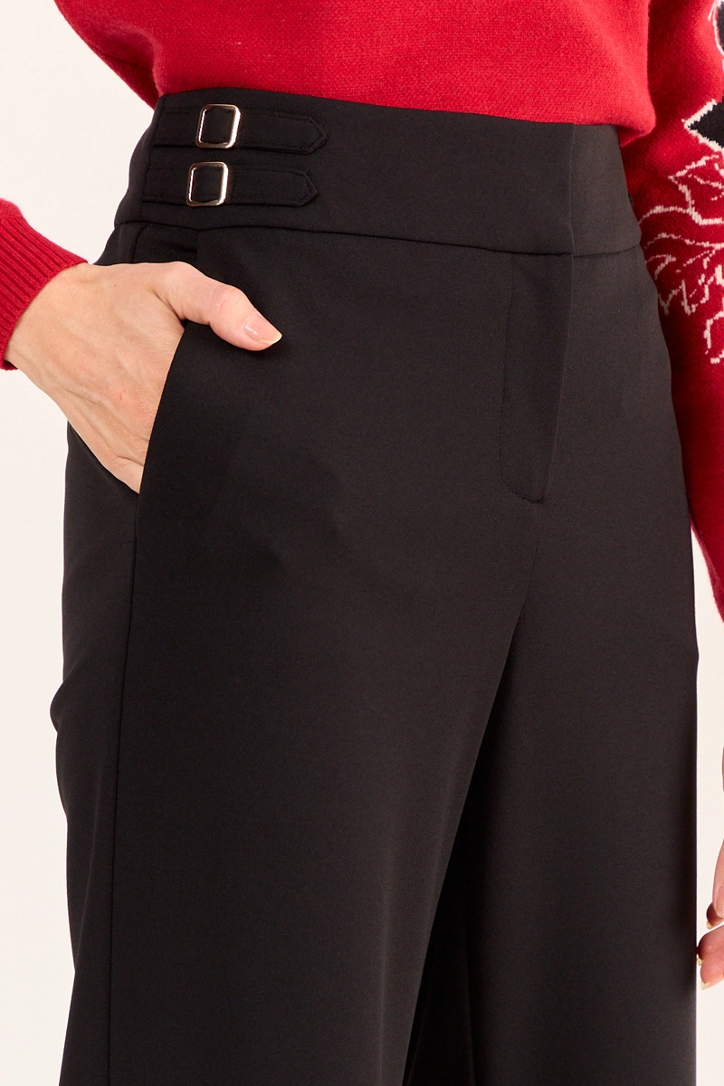 PANTALON WIDE NEGRO MUJER MAGRIFFE - 3