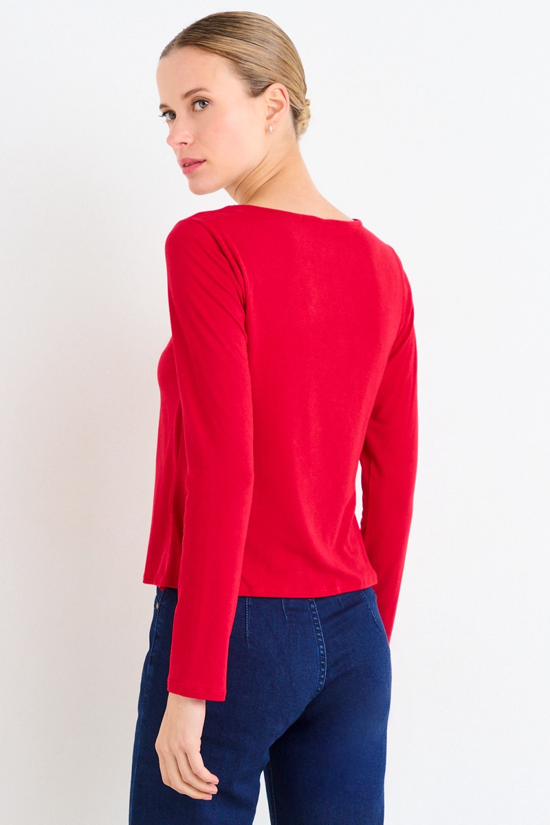 BLUSA LISA ROJO MUJER ASH - 3