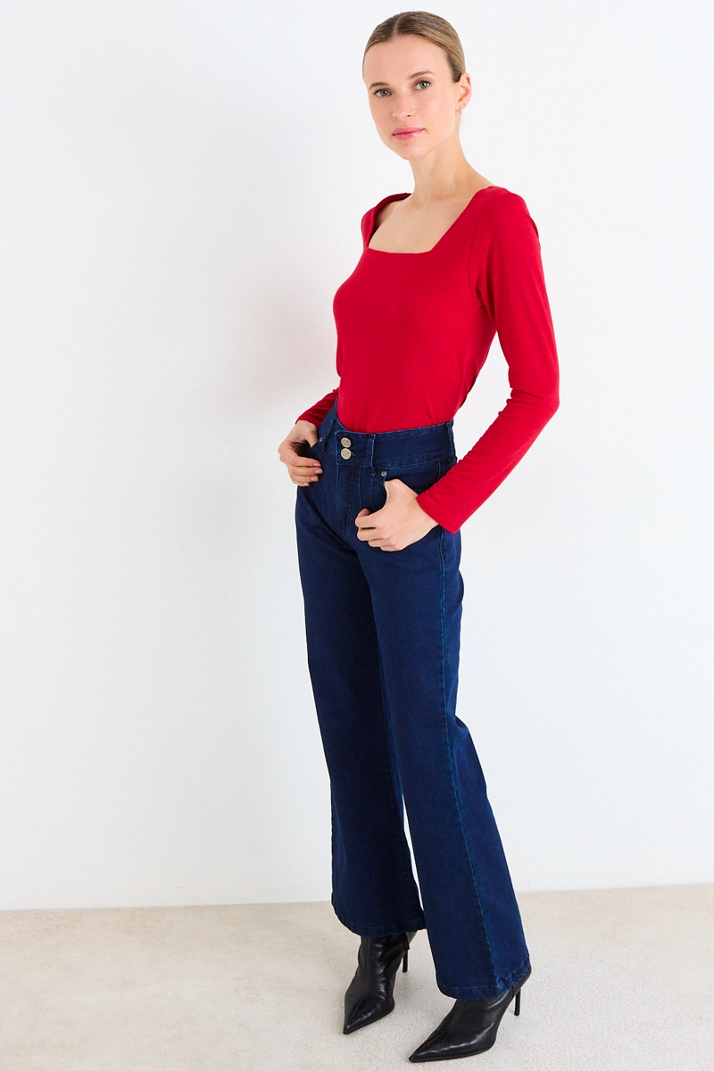 BLUSA LISA ROJO MUJER ASH - 4