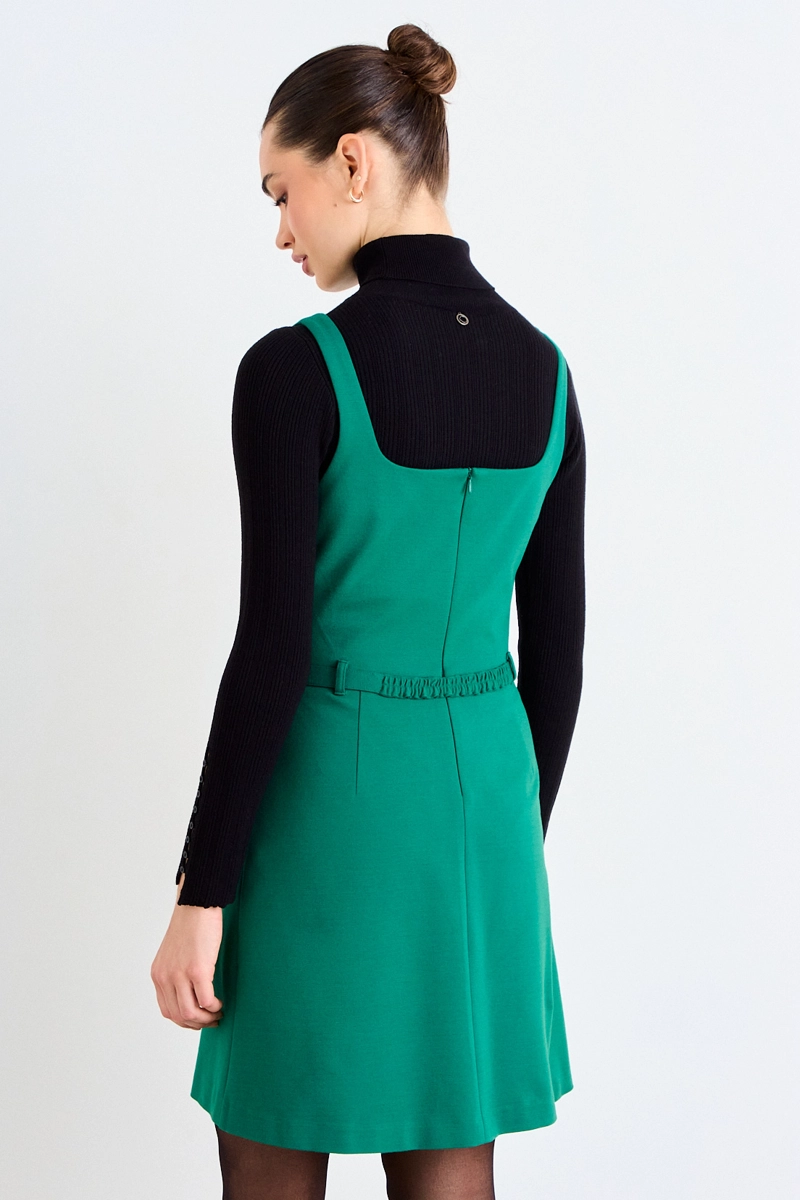 VESTIDO LISO VERDE MUJER IO - 3