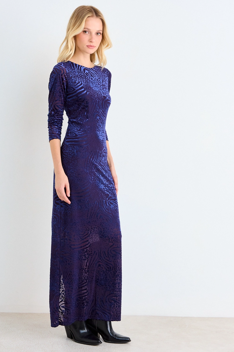 VESTIDO MODA AZUL MUJER ASH - 5