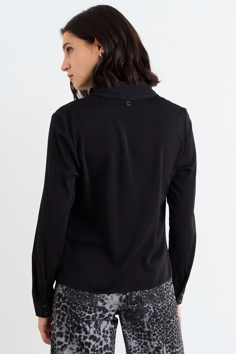 BLUSA LISA NEGRO MUJER IO - 3