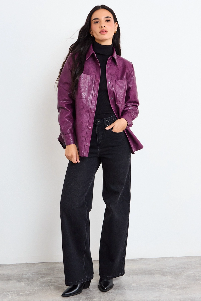 BLUSA LISA MORADA MUJER IO - 4