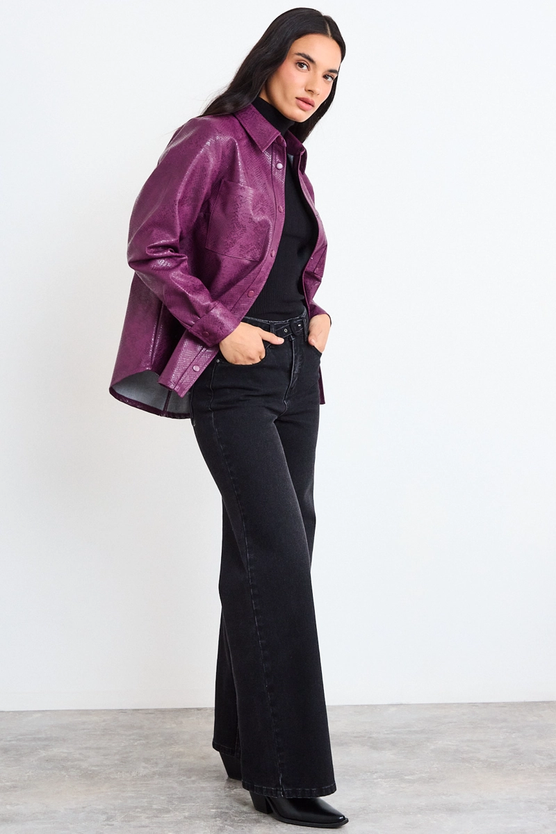 BLUSA LISA MORADA MUJER IO - 5