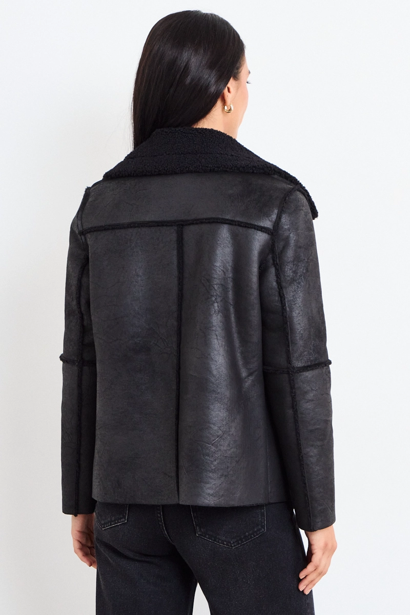 CHAQUETA LISA NEGRO MUJER IO - 3