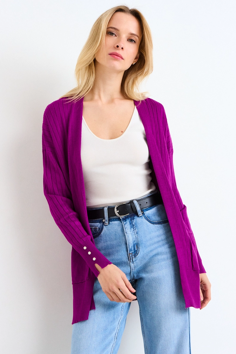CHALECO LISO MORADO MUJER ASH - 2