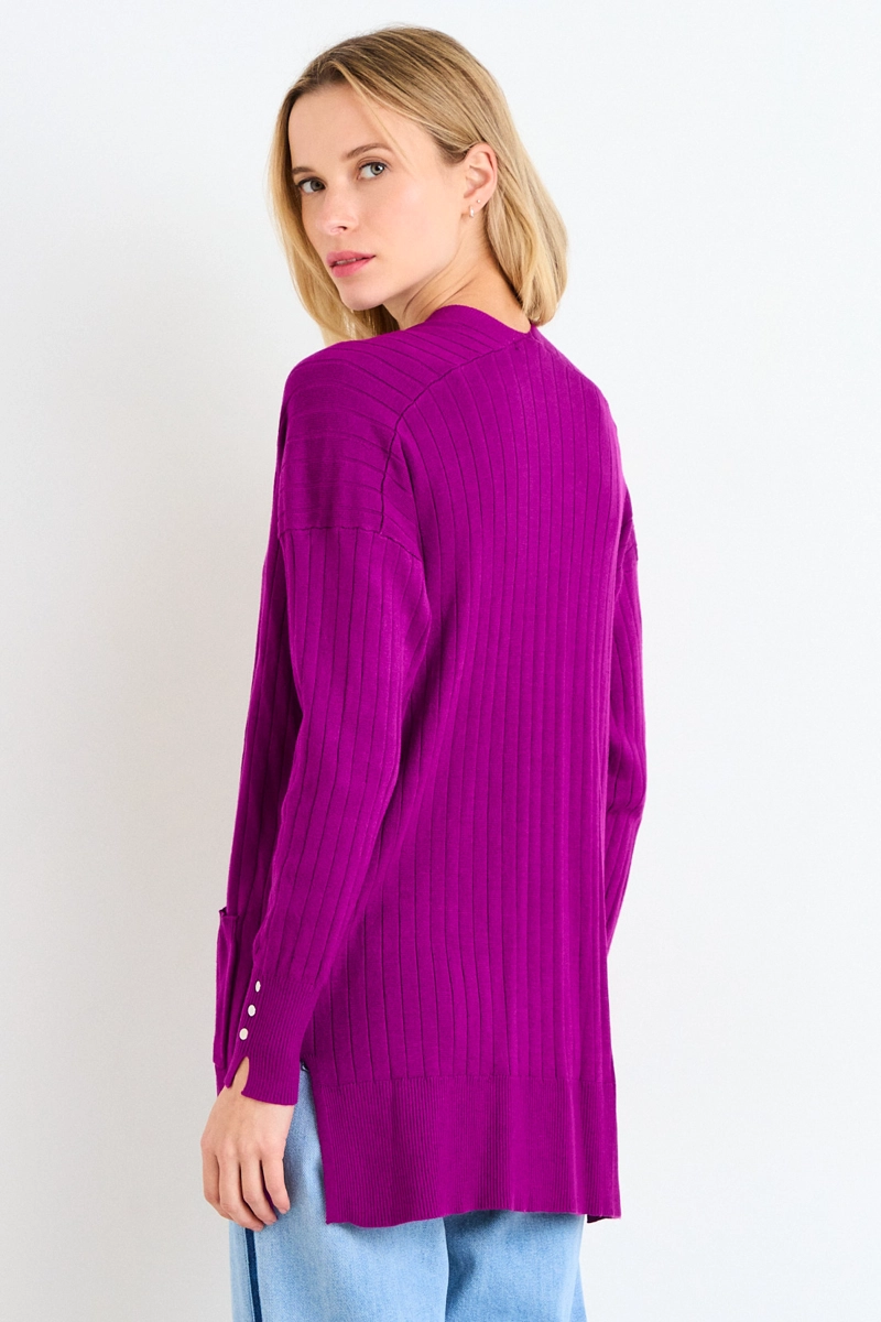 CHALECO LISO MORADO MUJER ASH - 3