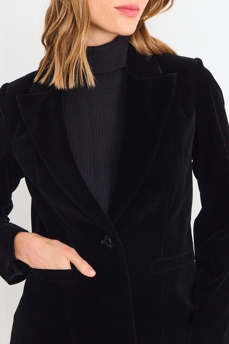 BLAZER LISO NEGRO MUJER IO - 2