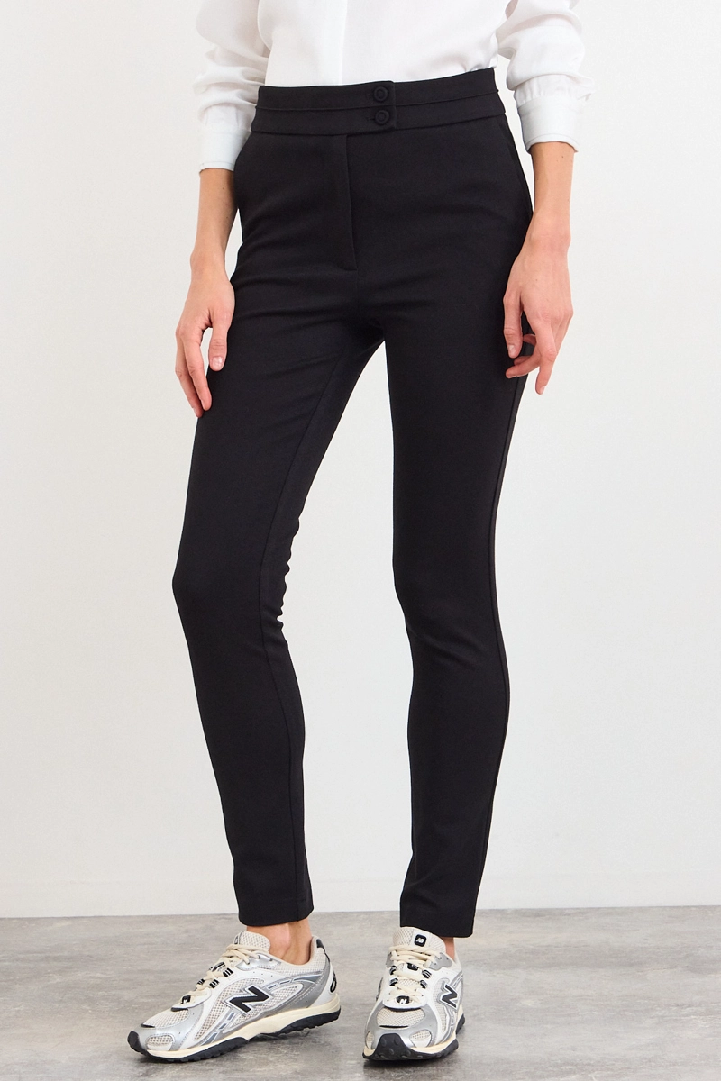 PANTALON LISO NEGRO MUJER IO - 3