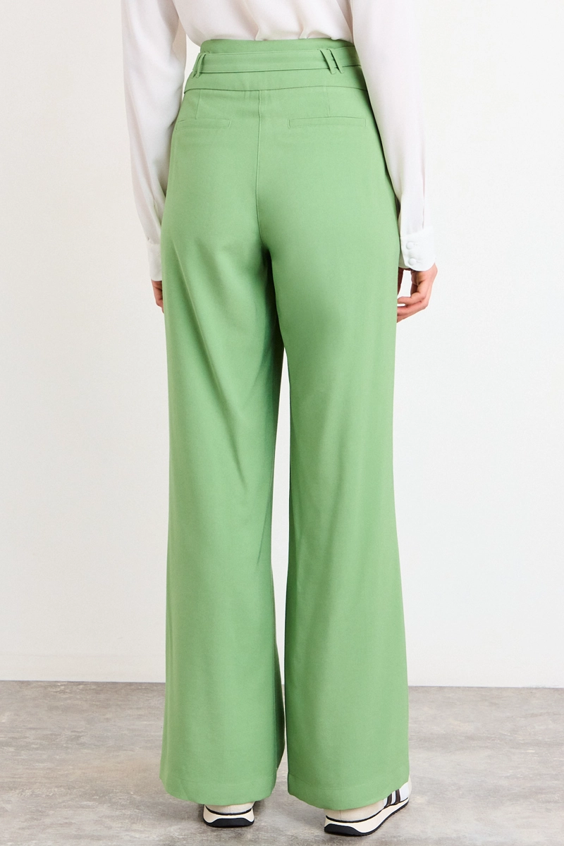 PANTALON LISO VERDE MUJER IO - 4