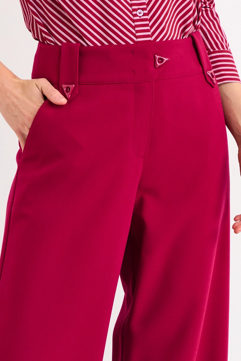 PANTALON LISO BURDEOS MUJER IO - 2