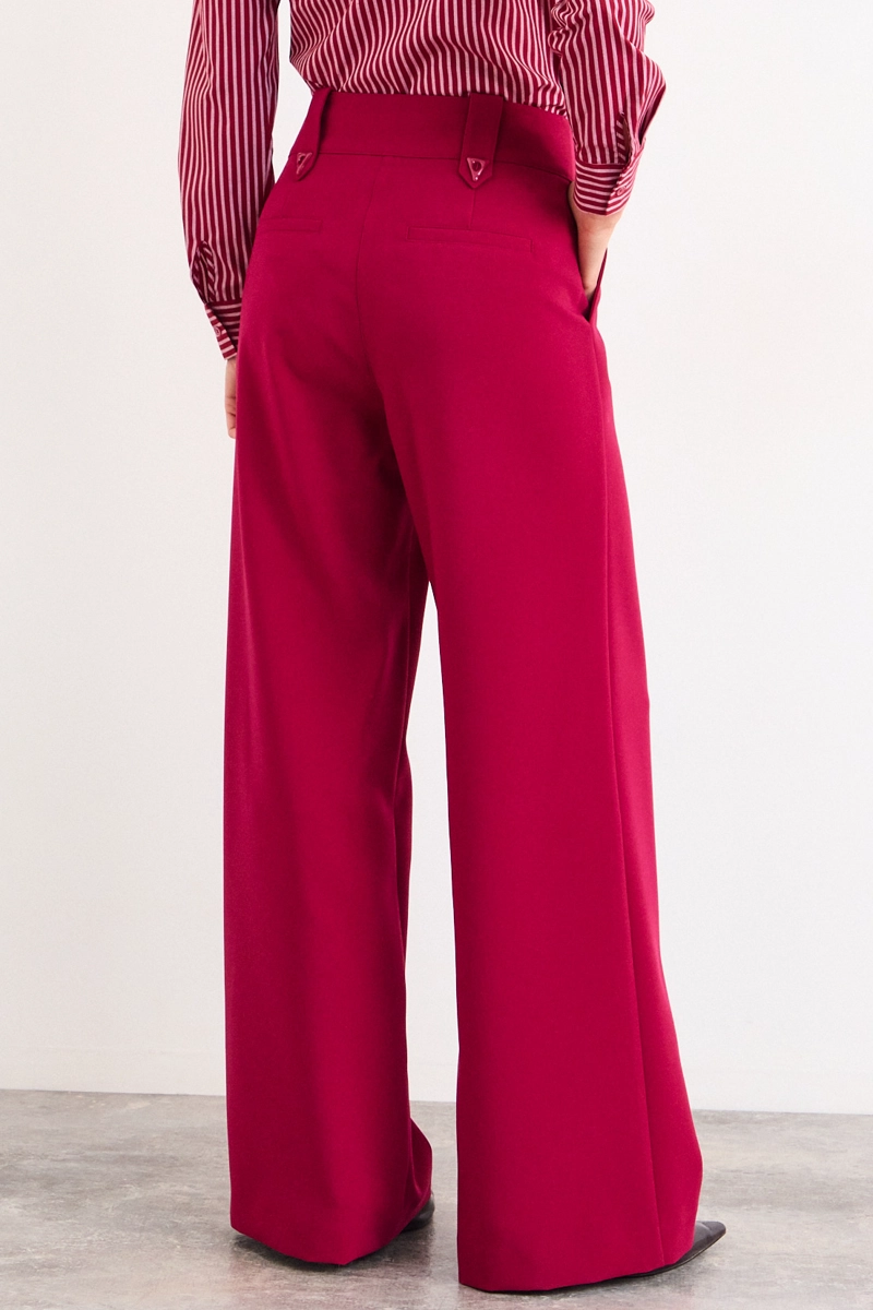 PANTALON LISO BURDEOS MUJER IO - 4