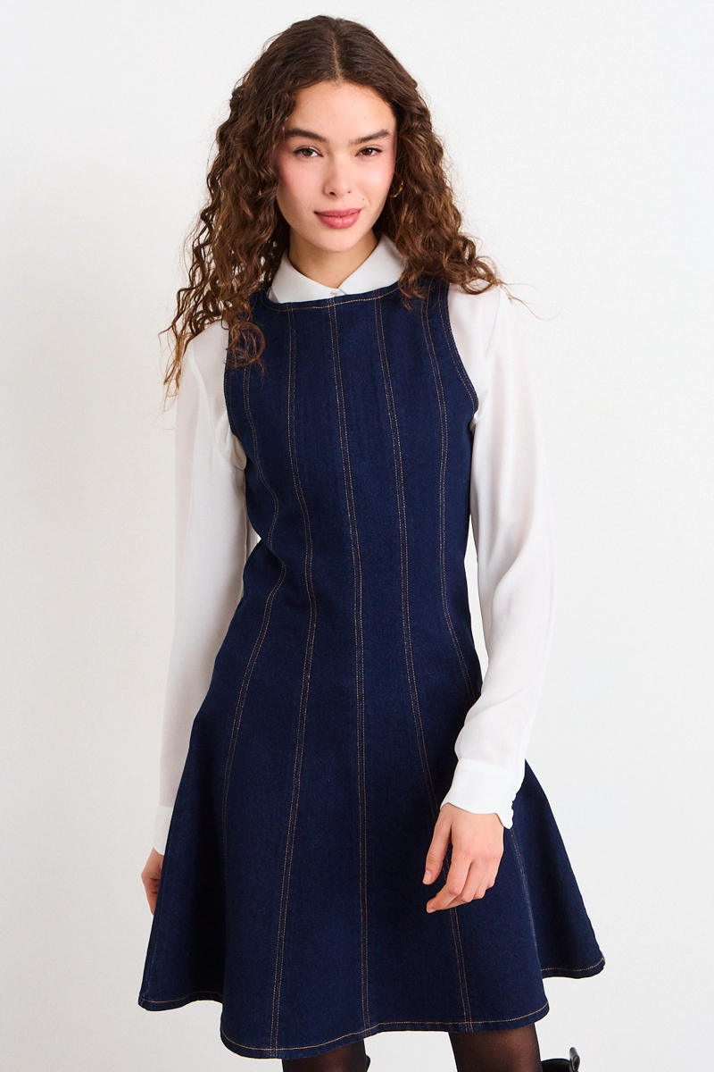 VESTIDO MEZCLILLA AZUL MUJER IO - 1