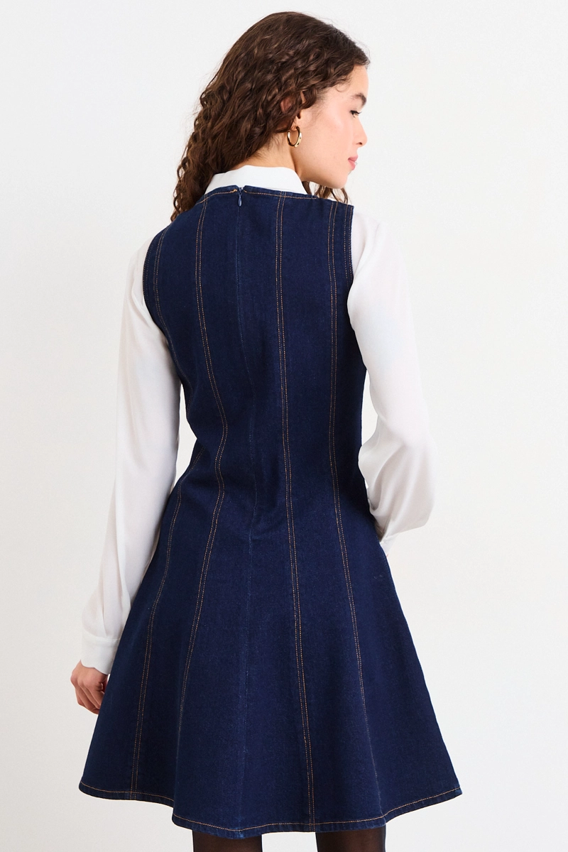 VESTIDO MEZCLILLA AZUL MUJER IO - 3