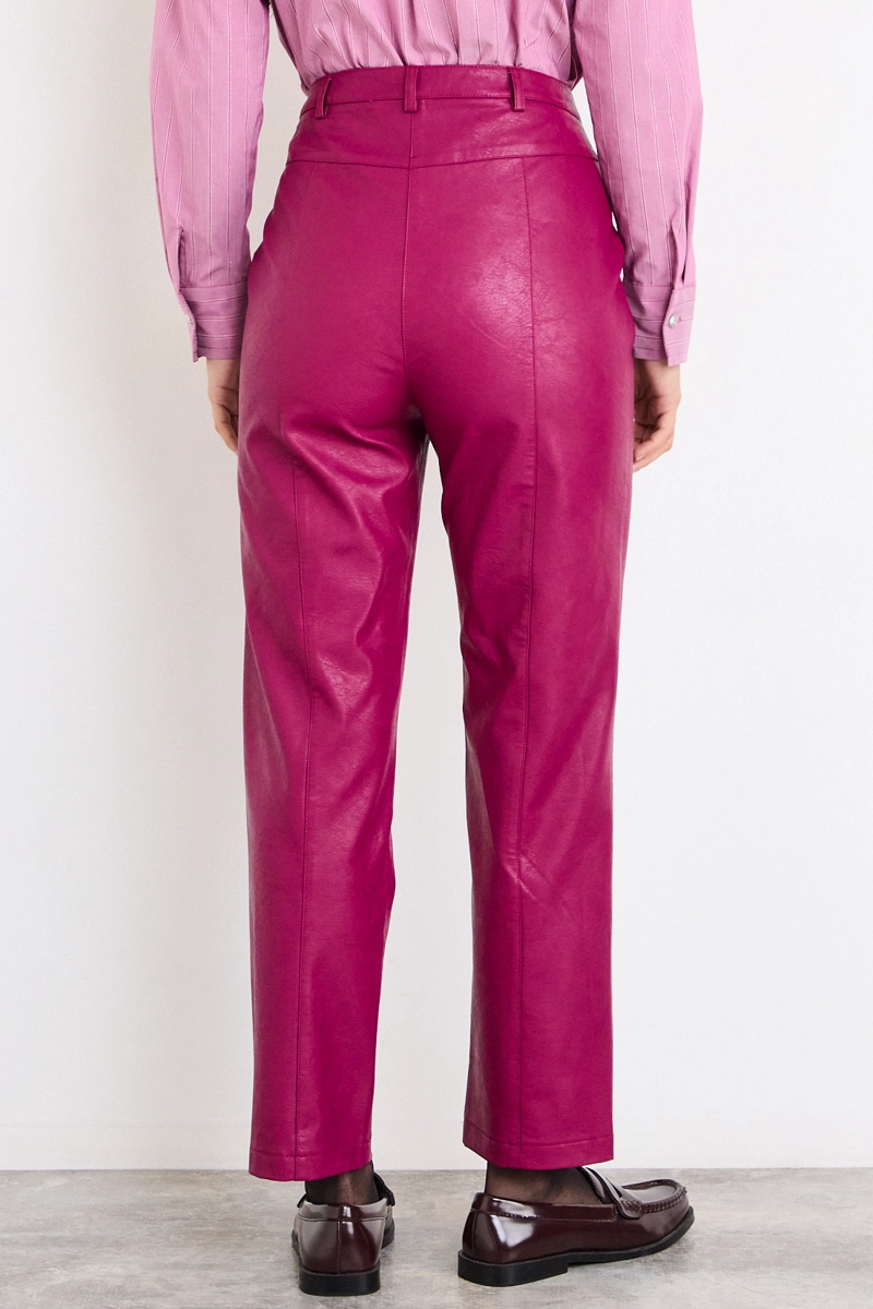 PANTALON LISO BURDEOS MUJER IO - 4