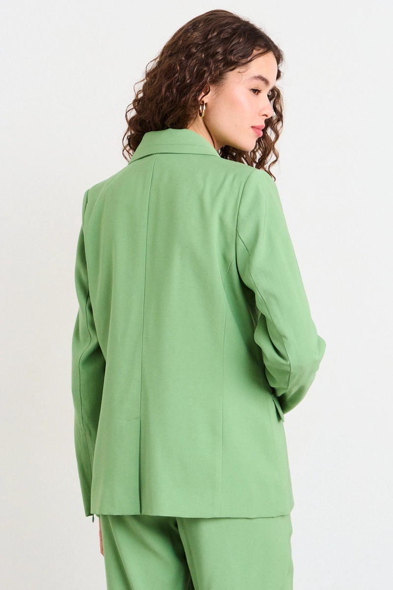 BLAZER LISO VERDE MUJER IO - 3
