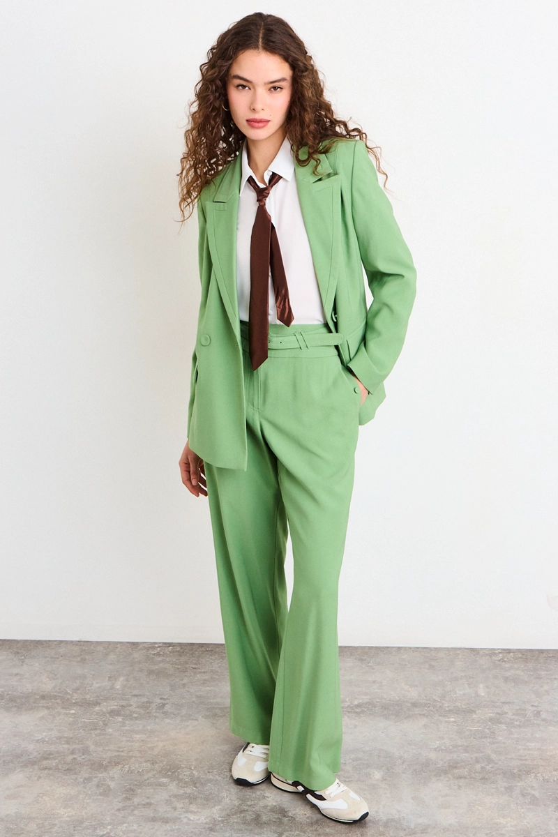 BLAZER LISO VERDE MUJER IO - 4